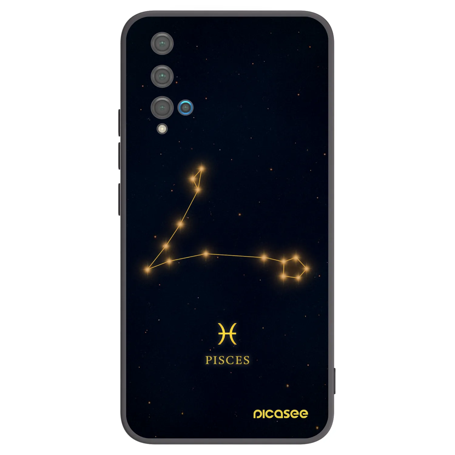 Picasee Μαύρη θήκη σιλικόνης για Huawei Nova 5T - PISCES