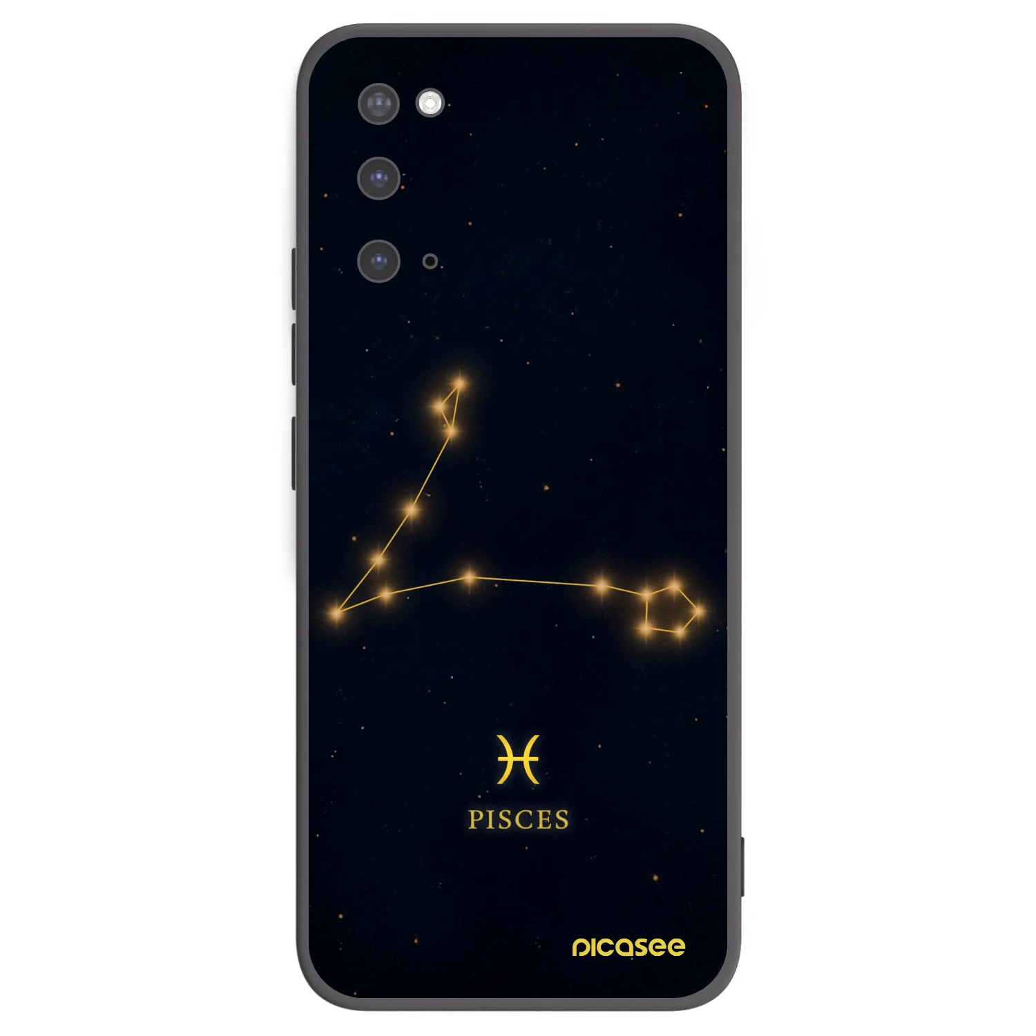 Picasee Μαύρη θήκη σιλικόνης για Samsung Galaxy S20 G980F - PISCES
