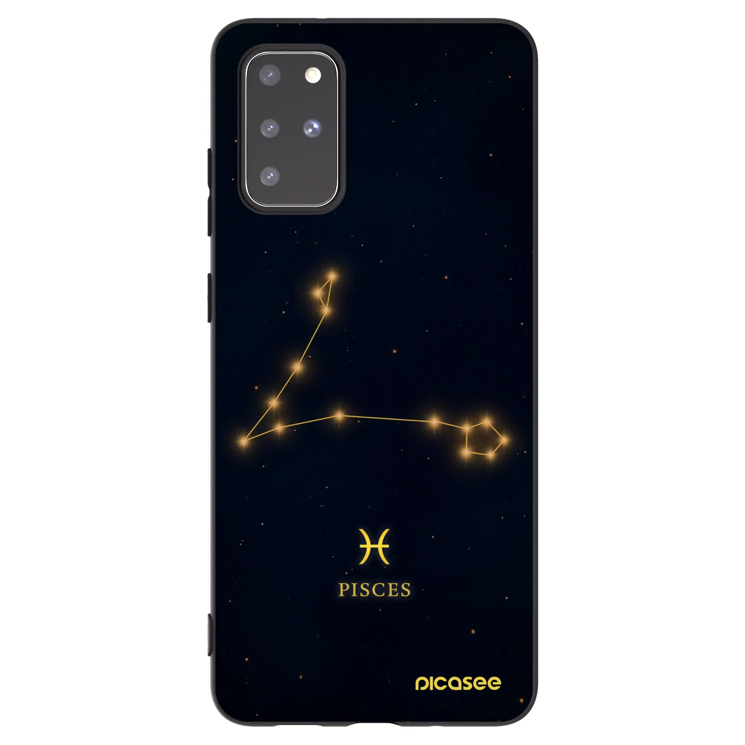 Picasee Μαύρη θήκη σιλικόνης για Samsung Galaxy S20+ G985F - PISCES
