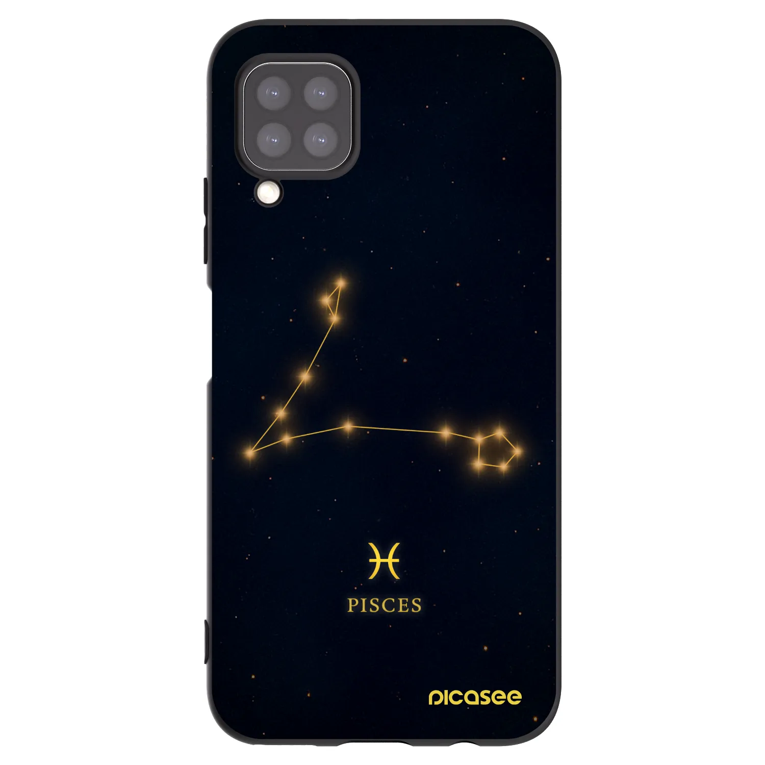 Picasee Μαύρη θήκη σιλικόνης για Huawei P40 Lite - PISCES