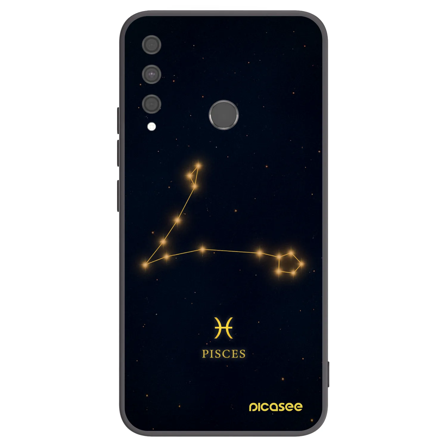 Picasee Μαύρη θήκη σιλικόνης για Huawei P40 Lite E - PISCES