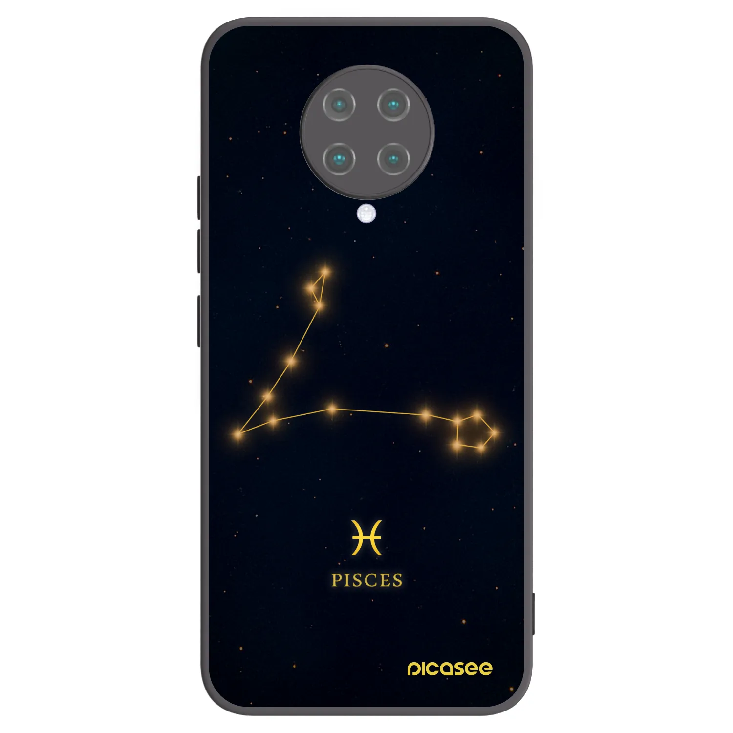 Picasee Μαύρη θήκη σιλικόνης για Xiaomi Poco F2 Pro - PISCES