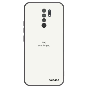 Picasee Μαύρη θήκη σιλικόνης για Xiaomi Redmi 9 - Girl, do it for you