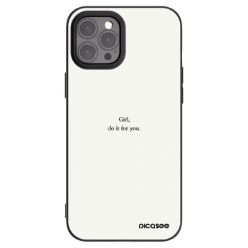 Picasee Μαύρη θήκη σιλικόνης για Apple iPhone 12 Pro Max - Girl, do it for you