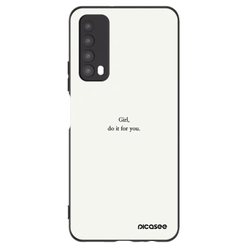 Picasee Μαύρη θήκη σιλικόνης για Huawei P Smart 2021 - Girl, do it for you