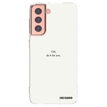 Picasee διαφανής θήκη σιλικόνης Samsung Galaxy S21 5G G991B - Girl, do it for you