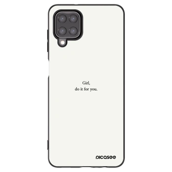 Picasee Μαύρη θήκη σιλικόνης για Samsung Galaxy A12 A125F - Girl, do it for you