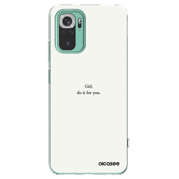 Picasee διαφανής θήκη σιλικόνης Xiaomi Redmi Note 10 Pro - Girl, do it for you