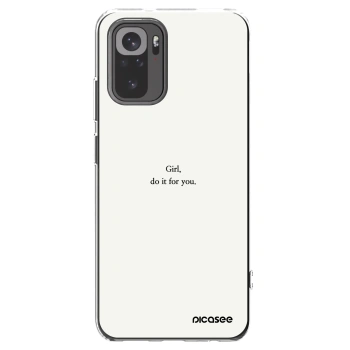 Picasee διαφανής θήκη σιλικόνης Xiaomi Redmi Note 10S - Girl, do it for you