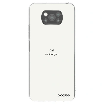 Picasee Μαύρη θήκη σιλικόνης για Xiaomi Poco X3 Pro - Girl, do it for you