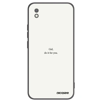 Picasee Μαύρη θήκη σιλικόνης για Xiaomi Redmi 9AT - Girl, do it for you
