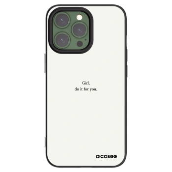 Picasee Μαύρη θήκη σιλικόνης για Apple iPhone 13 Pro - Girl, do it for you