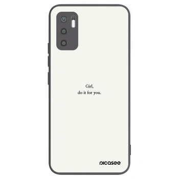 Picasee Μαύρη θήκη σιλικόνης για Xiaomi Redmi Note 10 5G - Girl, do it for you