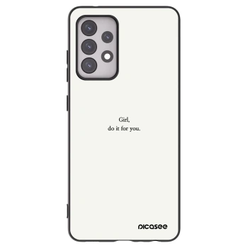 Picasee Μαύρη θήκη σιλικόνης για Samsung Galaxy A52s 5G A528B - Girl, do it for you
