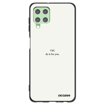 Picasee Μαύρη θήκη σιλικόνης για Samsung Galaxy A22 A225F 4G - Girl, do it for you