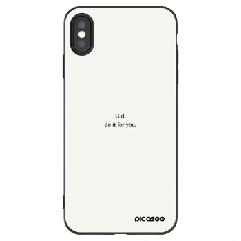 Picasee Μαύρη θήκη σιλικόνης για Apple iPhone XS Max - Girl, do it for you