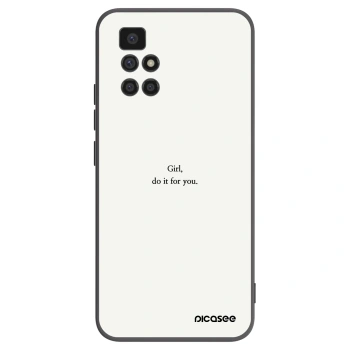 Picasee Μαύρη θήκη σιλικόνης για Xiaomi Redmi 10 - Girl, do it for you