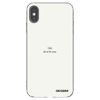 Picasee διαφανής θήκη σιλικόνης Apple iPhone XS Max - Girl, do it for you