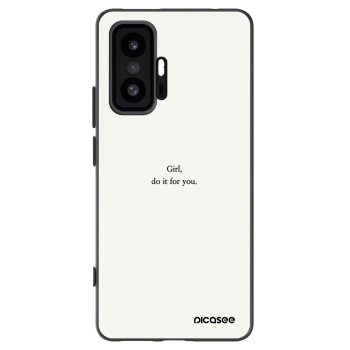 Picasee Μαύρη θήκη σιλικόνης για Xiaomi 11T Pro - Girl, do it for you