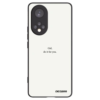 Picasee Μαύρη θήκη σιλικόνης για Honor 50 5G - Girl, do it for you