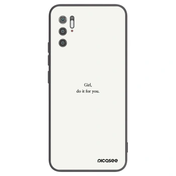 Picasee Μαύρη θήκη σιλικόνης για Xiaomi Poco M3 Pro 5G - Girl, do it for you