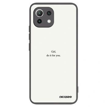 Picasee Μαύρη θήκη σιλικόνης για Xiaomi 11 Lite 5G NE - Girl, do it for you