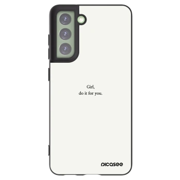 Picasee Μαύρη θήκη σιλικόνης για Samsung Galaxy S21 FE 5G - Girl, do it for you