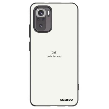 Picasee Μαύρη θήκη σιλικόνης για Xiaomi Redmi Note 11S 4G - Girl, do it for you
