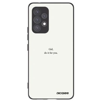 Picasee Μαύρη θήκη σιλικόνης για Samsung Galaxy A53 5G A536 - Girl, do it for you