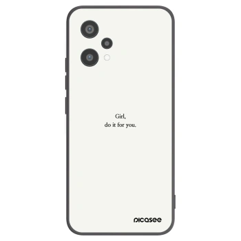 Picasee Μαύρη θήκη σιλικόνης για Realme 9 Pro 5G - Girl, do it for you
