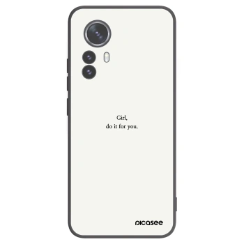 Picasee Μαύρη θήκη σιλικόνης για Xiaomi 12 Pro - Girl, do it for you