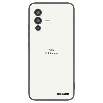 Picasee Μαύρη θήκη σιλικόνης για Vivo V23 5G - Girl, do it for you