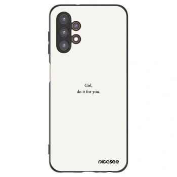 Picasee Μαύρη θήκη σιλικόνης για Samsung Galaxy A13 4G A135 - Girl, do it for you