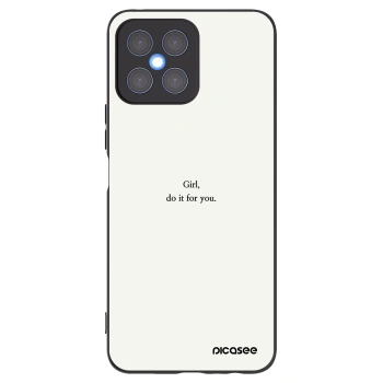 Picasee Μαύρη θήκη σιλικόνης για Honor X8 4G - Girl, do it for you