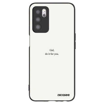 Picasee Μαύρη θήκη σιλικόνης για OPPO A16s - Girl, do it for you