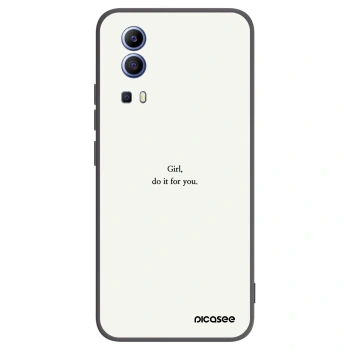 Picasee Μαύρη θήκη σιλικόνης για Vivo Y52 5G - Girl, do it for you