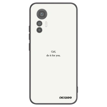 Picasee Μαύρη θήκη σιλικόνης για Xiaomi 12 Lite - Girl, do it for you