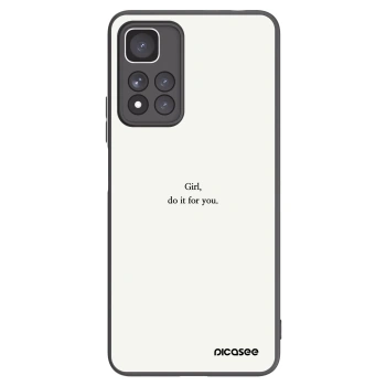 Picasee Μαύρη θήκη σιλικόνης για Xiaomi Redmi Note 11 Pro+ 5G - Girl, do it for you