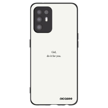 Picasee Μαύρη θήκη σιλικόνης για OPPO A94 5G - Girl, do it for you