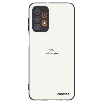 Picasee Μαύρη θήκη σιλικόνης για Samsung Galaxy A23 A236B 5G - Girl, do it for you