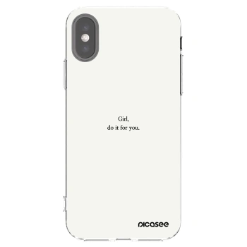 Picasee διαφανής θήκη σιλικόνης Apple iPhone X/XS - Girl, do it for you