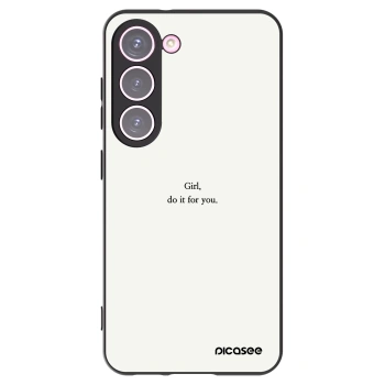 Picasee Μαύρη θήκη σιλικόνης για Samsung Galaxy S23 5G - Girl, do it for you