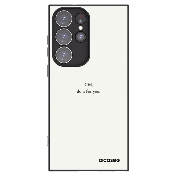 Picasee Μαύρη θήκη σιλικόνης για Samsung Galaxy S23 Ultra 5G - Girl, do it for you