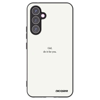 Picasee Μαύρη θήκη σιλικόνης για Samsung Galaxy A54 5G A546B - Girl, do it for you