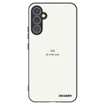 Picasee Μαύρη θήκη σιλικόνης για Samsung Galaxy A34 5G A346B - Girl, do it for you