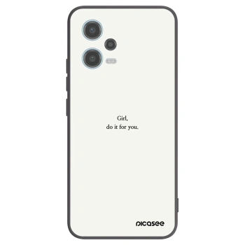 Picasee Μαύρη θήκη σιλικόνης για Xiaomi Redmi Note 12 5G - Girl, do it for you