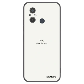 Picasee Μαύρη θήκη σιλικόνης για Xiaomi Redmi 12C - Girl, do it for you