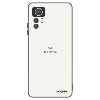 Picasee Μαύρη θήκη σιλικόνης για Xiaomi Redmi Note 12S - Girl, do it for you