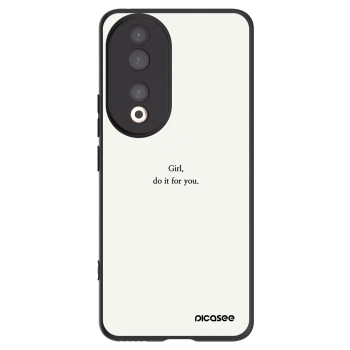 Picasee Μαύρη θήκη σιλικόνης για Honor 90 5G - Girl, do it for you