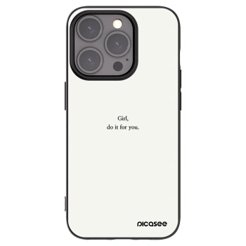 Picasee Μαύρη θήκη σιλικόνης για Apple iPhone 15 Pro - Girl, do it for you